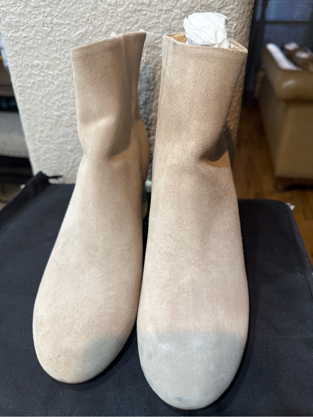 rag & bone Beige Suede Ankle Booties